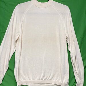 Murano silk soft Comfy pullover creme off white shirt XL